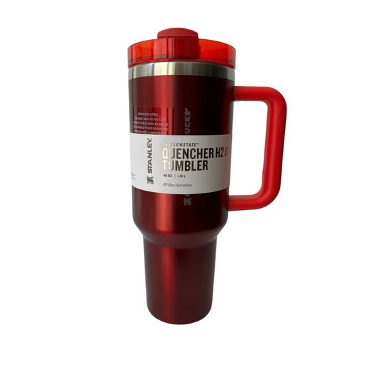 Termo Vaso Stanley 40 Oz 1.18 L Bright Red – Vaso Térmico con Asa y Tapa
